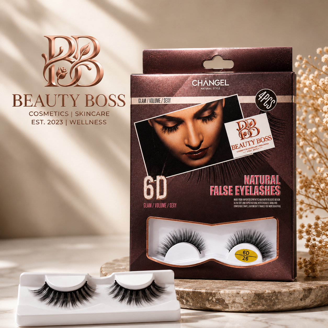 CHANGEL 6D Natural False Eyelashes