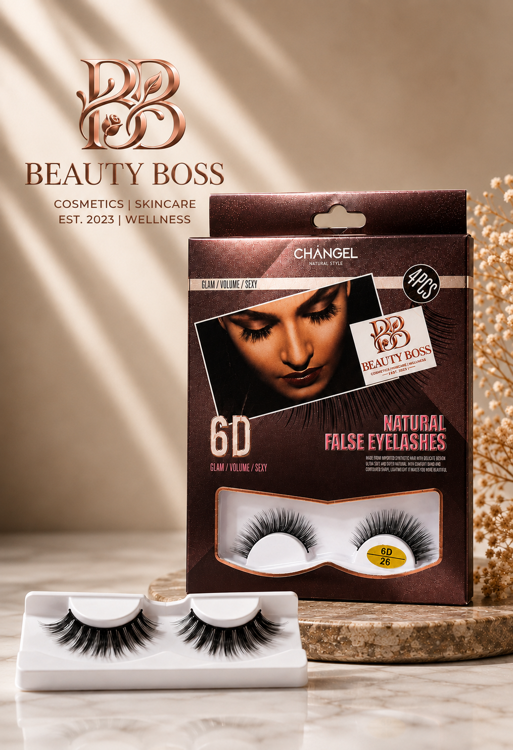 CHANGEL 6D Natural False Eyelashes