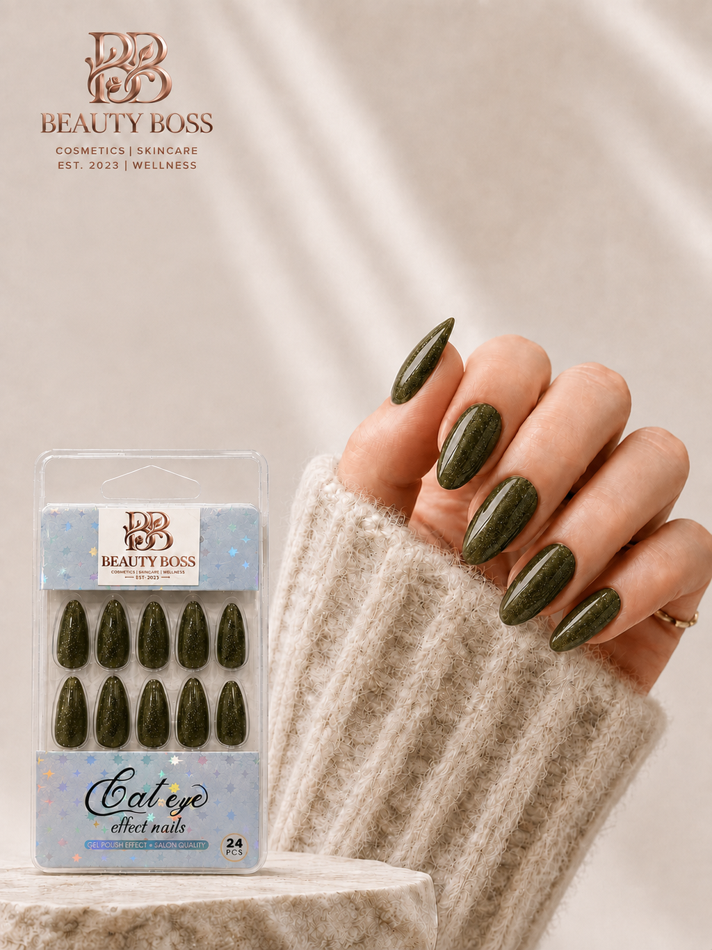 Cat Eye Effect Press-On Nails