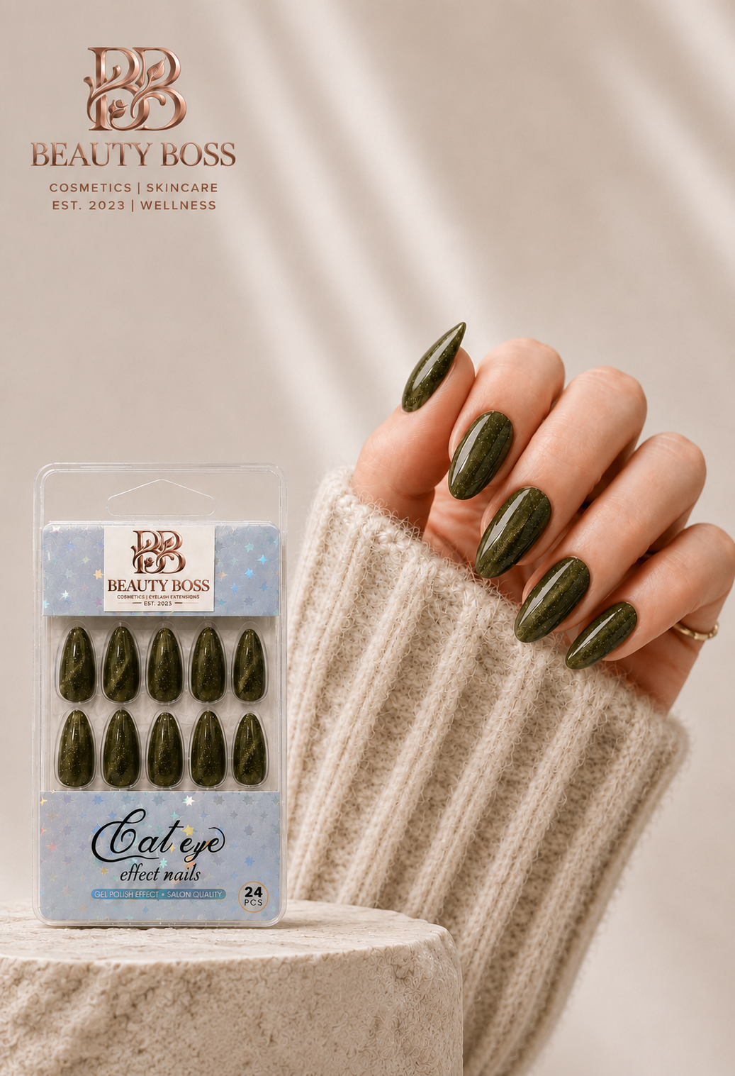 Cat Eye Effect Press-On Nails